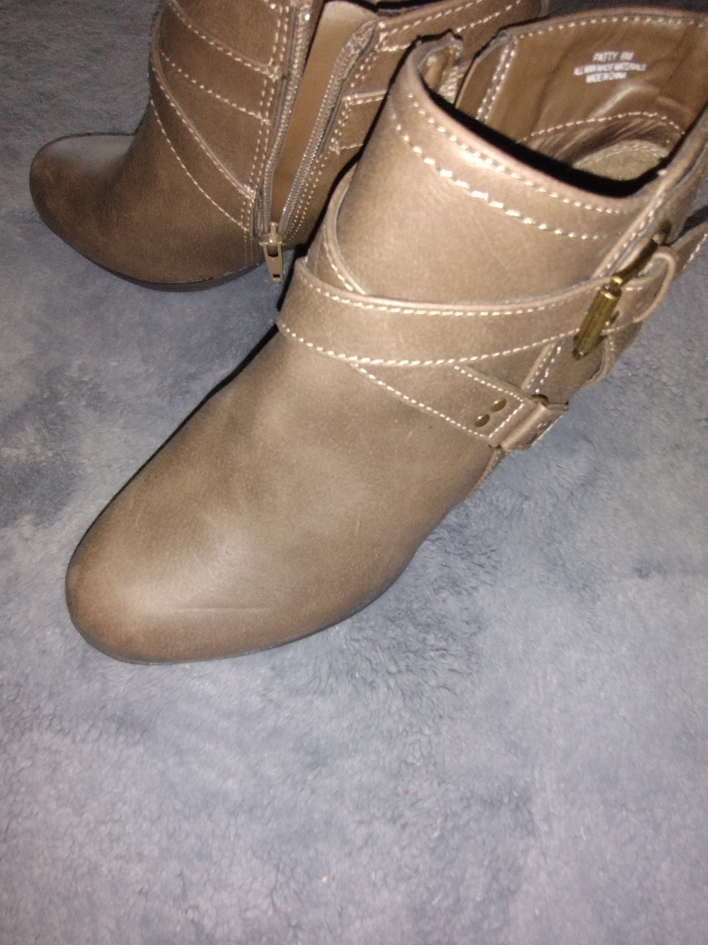 DUNES Women’s  8M Ankle Boot with Buckle Strap - Taupe